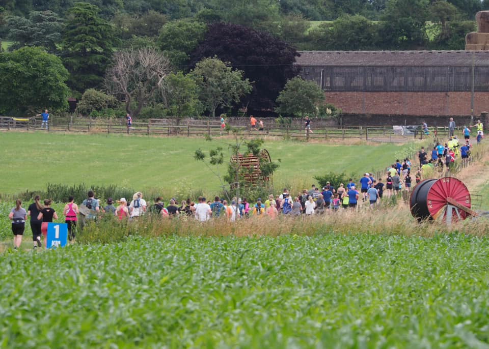 Runners through the countryside